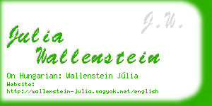 julia wallenstein business card